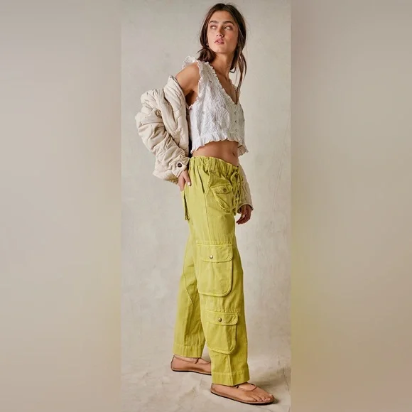 Free People Tahiti Cargo Pants Women’s Size M - Picture 2 of 9